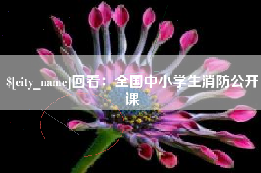 百色回看：全国中小学生消防公开课