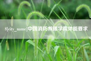 百色中国消防救援学院体能要求