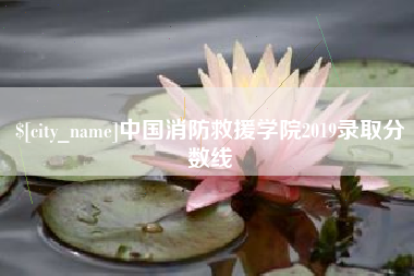 百色中国消防救援学院2019录取分数线