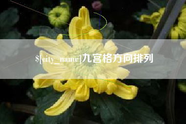 百色九宫格方向排列