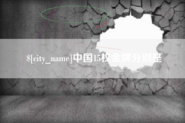 百色中国15枚金牌分别是