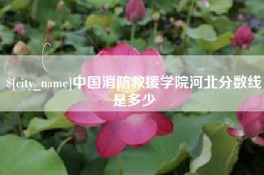 百色中国消防救援学院河北分数线是多少