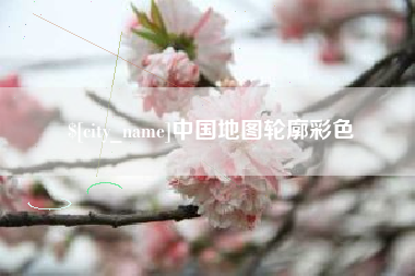 百色中国地图轮廓彩色