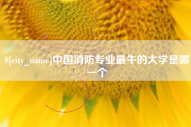 百色中国消防专业最牛的大学是哪一个