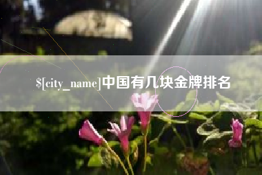 百色中国有几块金牌排名