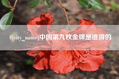 百色中国第九枚金牌是谁得的
