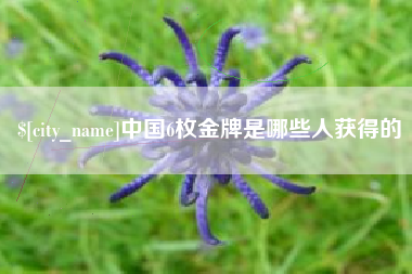 百色中国6枚金牌是哪些人获得的