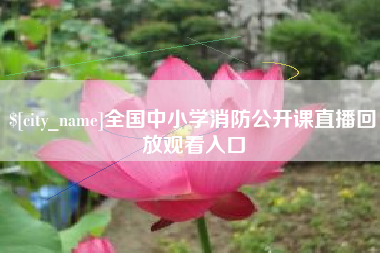 百色全国中小学消防公开课直播回放观看入口