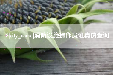 百色消防设施操作员证真伪查询