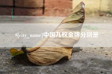 百色中国九枚金牌分别是