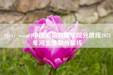 百色中国消防救援学院分数线2023年河北录取分数线