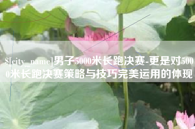 百色男子5000米长跑决赛-更是对5000米长跑决赛策略与技巧完美运用的体现