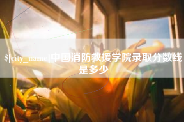 百色中国消防救援学院录取分数线是多少