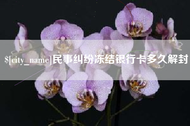 百色民事纠纷冻结银行卡多久解封