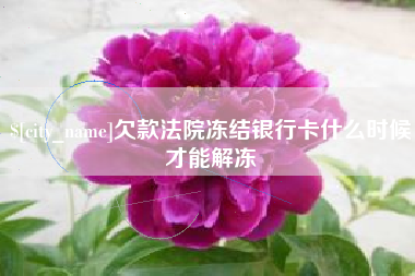 百色欠款法院冻结银行卡什么时候才能解冻