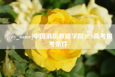 百色中国消防救援学院2020高考报考条件