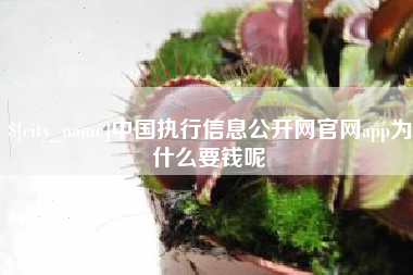 百色中国执行信息公开网官网app为什么要钱呢