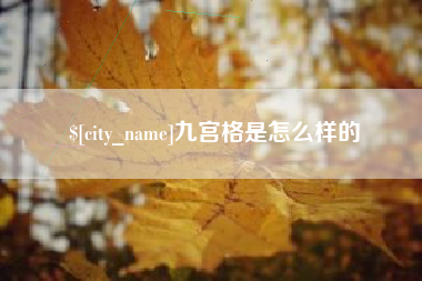 百色九宫格是怎么样的