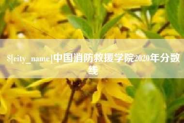百色中国消防救援学院2020年分数线