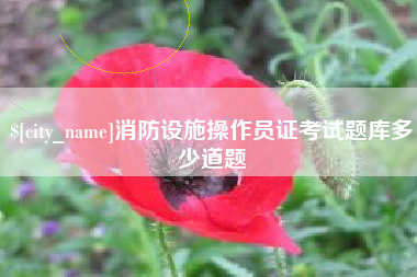 百色消防设施操作员证考试题库多少道题